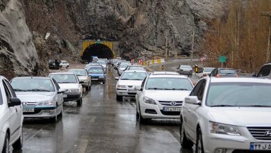 ترافیک در آزادراه تهران شمال سنگین شد