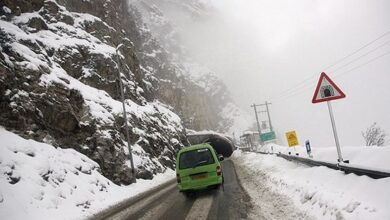 تردد روان در محورهای شمالی/ بارش برف در محور چالوس و هراز