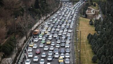 ترافیک سنگین آزاد راه تهران شمال در اولین روز سال نو