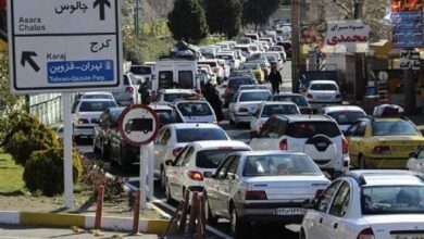 ترافیک دوباره در جاده چالوس سنگین شد