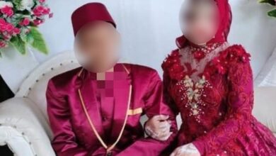عروس اندونزیایی مرد از آب درآمد