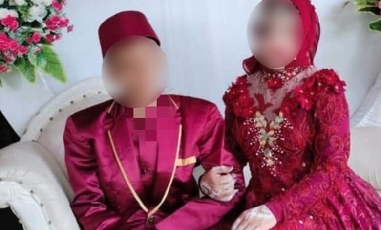 عروس اندونزیایی مرد از آب درآمد
