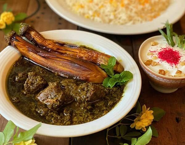 خورشت ریحان و بادمجان