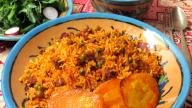 پلو نخود فرنگی