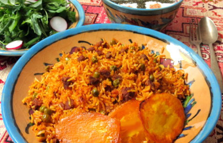 پلو نخود فرنگی