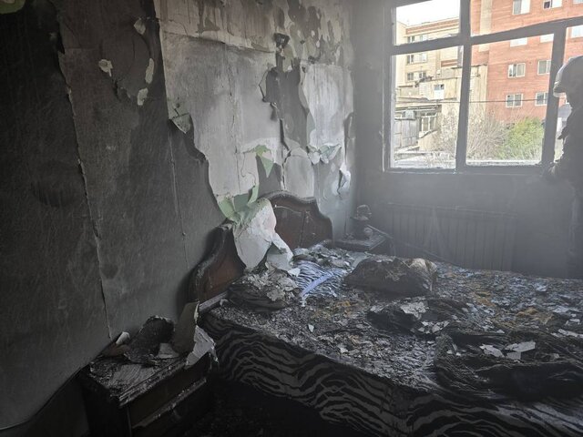 آتش در مغازه مکانیکی یک قربانی گرفت