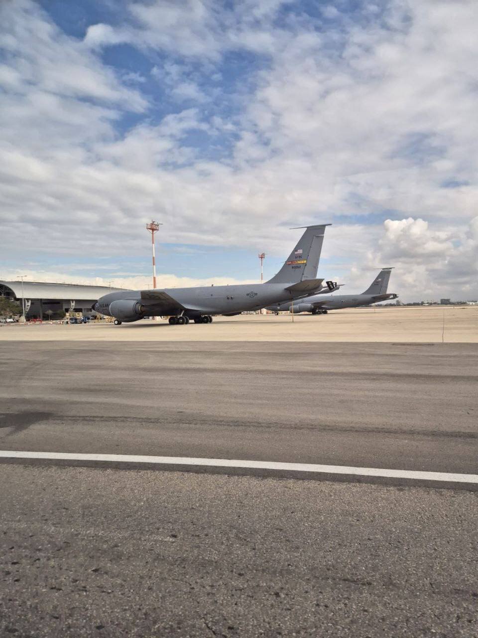 استقرار هواپیماهای آمریکایی در قلب اسرائیل + عکس