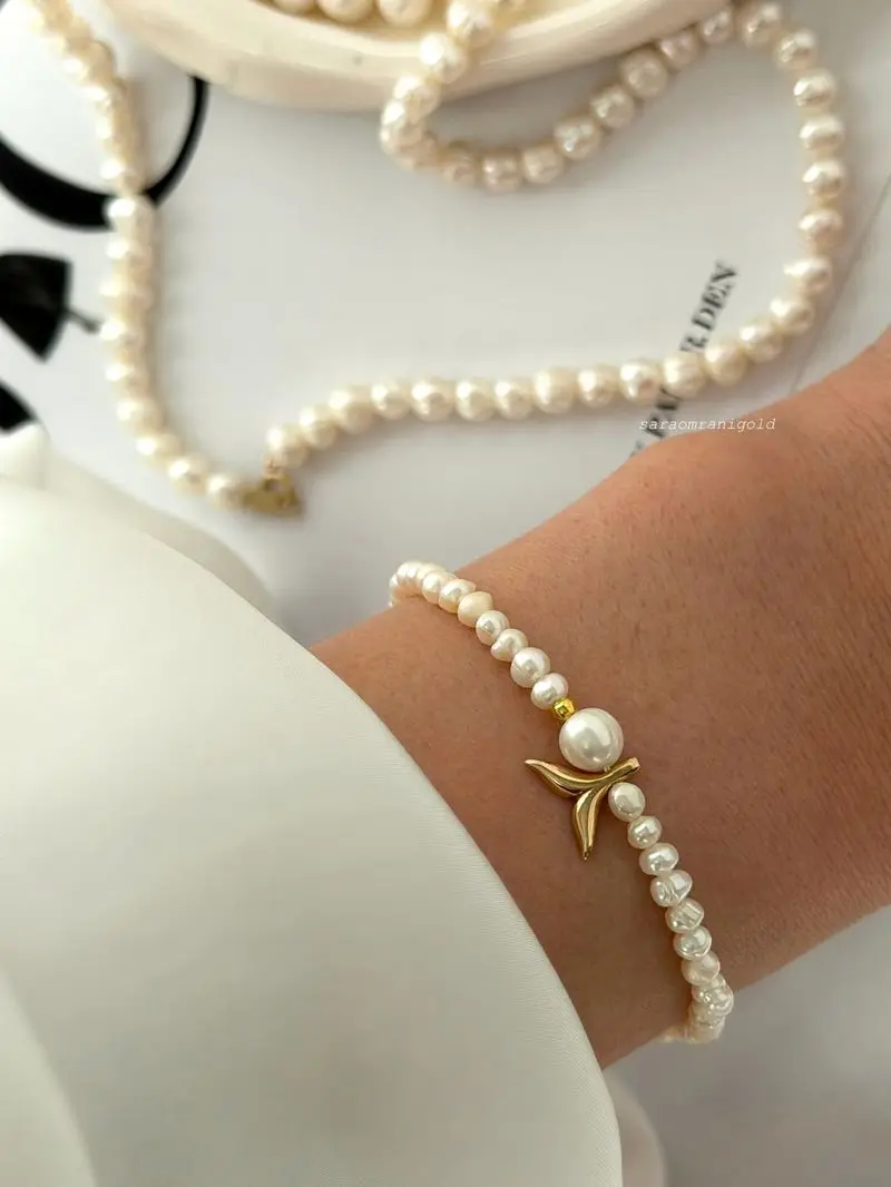 مدل دستبند مرواریدی شیک و مینیمال زنانه