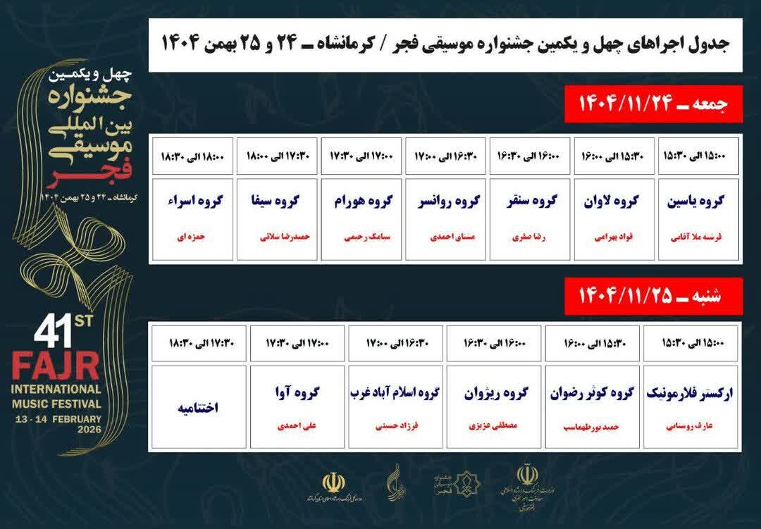 جشنواره بین‌المللی موسیقی فجر در کرمانشاه آغاز شد