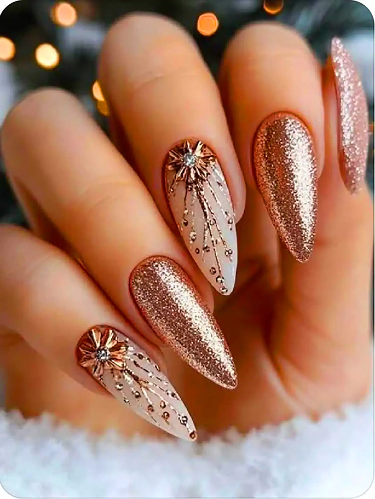 دیزاین ناخن آینه ای شیک