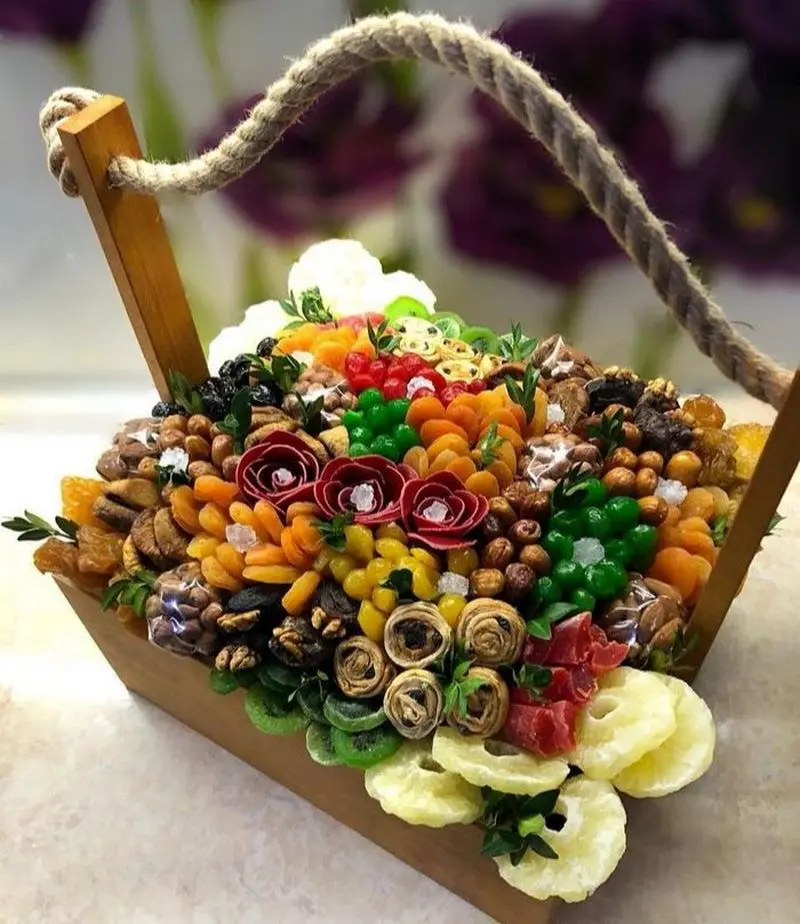 تزیین آجیل، میوه خشک و خشکبار عروس برای نوروز 1405