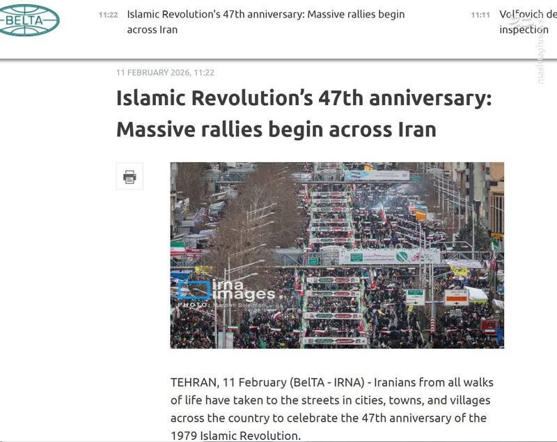 سالگرد انقلاب اسلامی در صدر اخبار جهان/ پیام قدمهای ملت ایران به زبانهای مختلف دنیا ترجمه شد