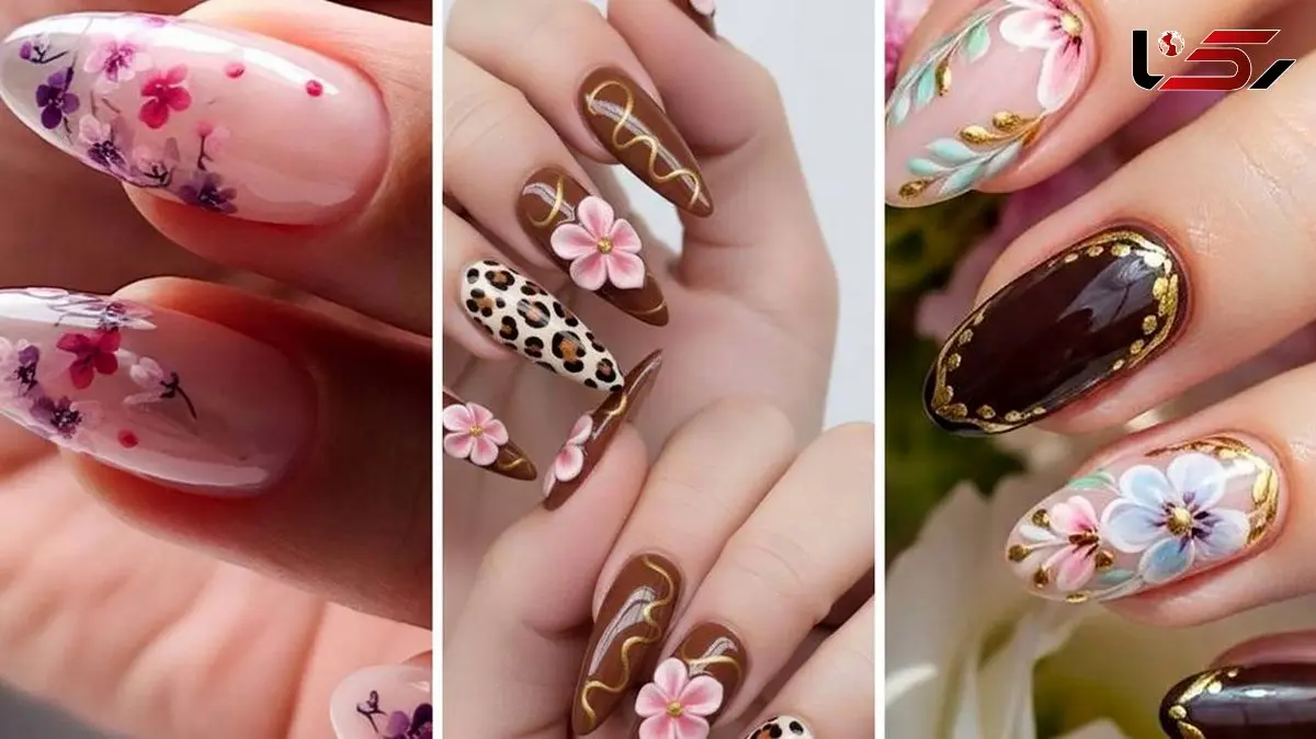 عکس مدل های جذاب ناخن گل گلی؛ 12 ایده پرطرفدار و خاص
