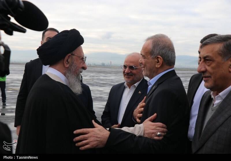 عکس/ ورود مسعود پزشکیان به گلستان