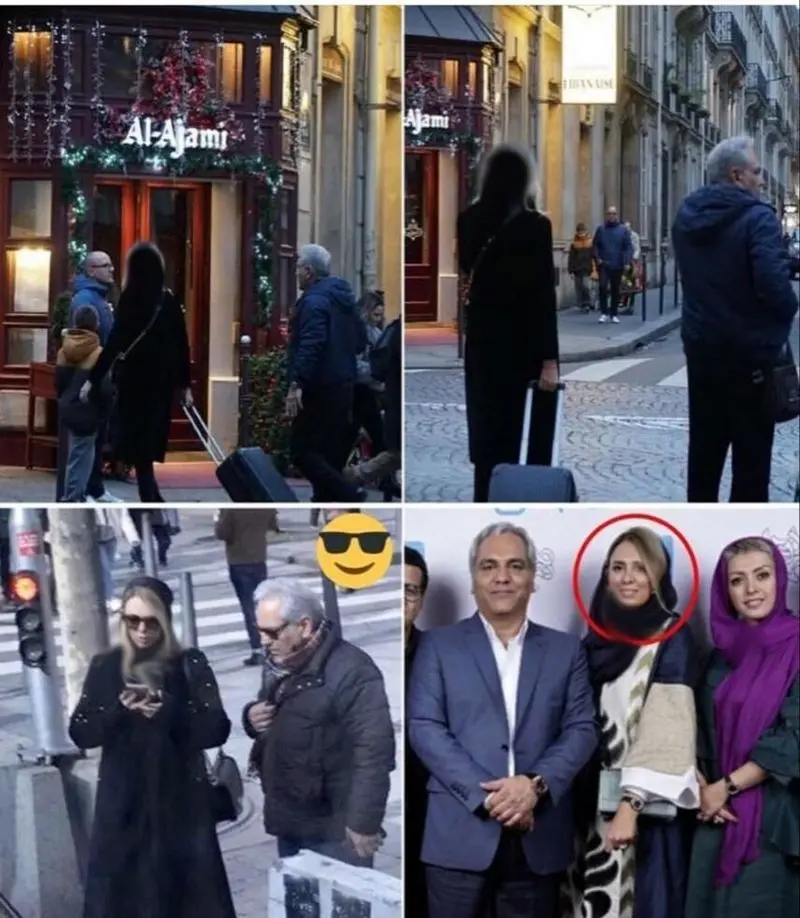 مهران مدیری و غزل رجبیان در فرانسه