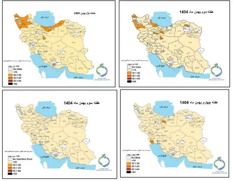 آنفلوآنزا در ۲ استان بالاتر از سطح هشدار