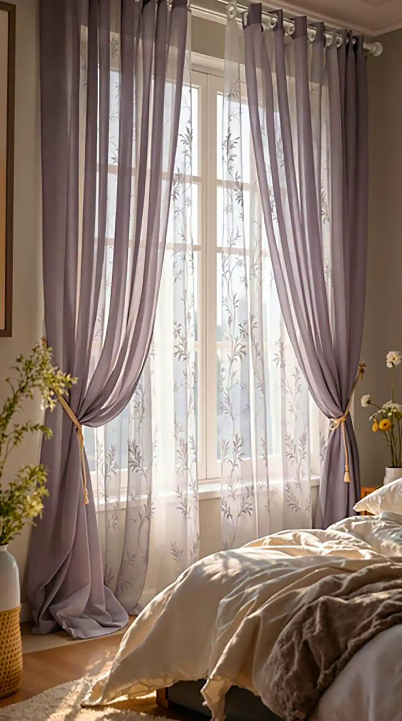 مدل پرده رنگی اتاق خواب