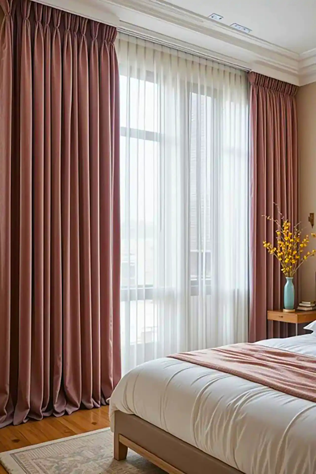 مدل پرده رنگی اتاق خواب