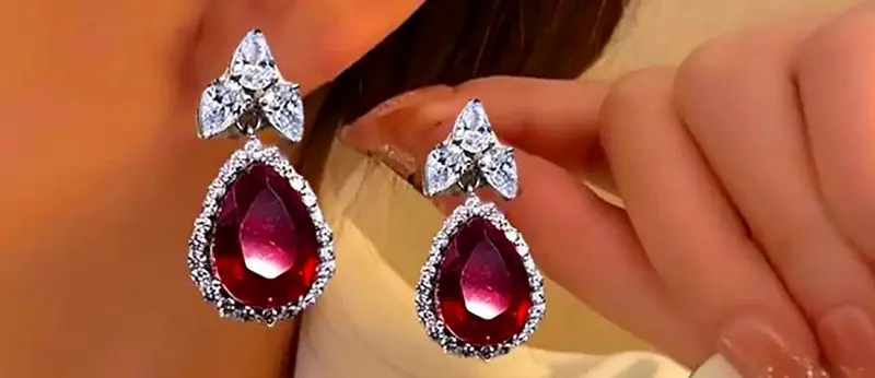 گوشواره زنانه اشکی لوکس 